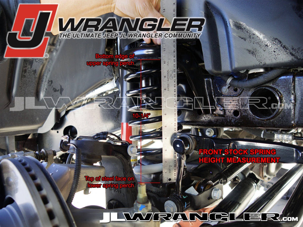 JL Wrangler Rubicon Unlimited Stock Measurement