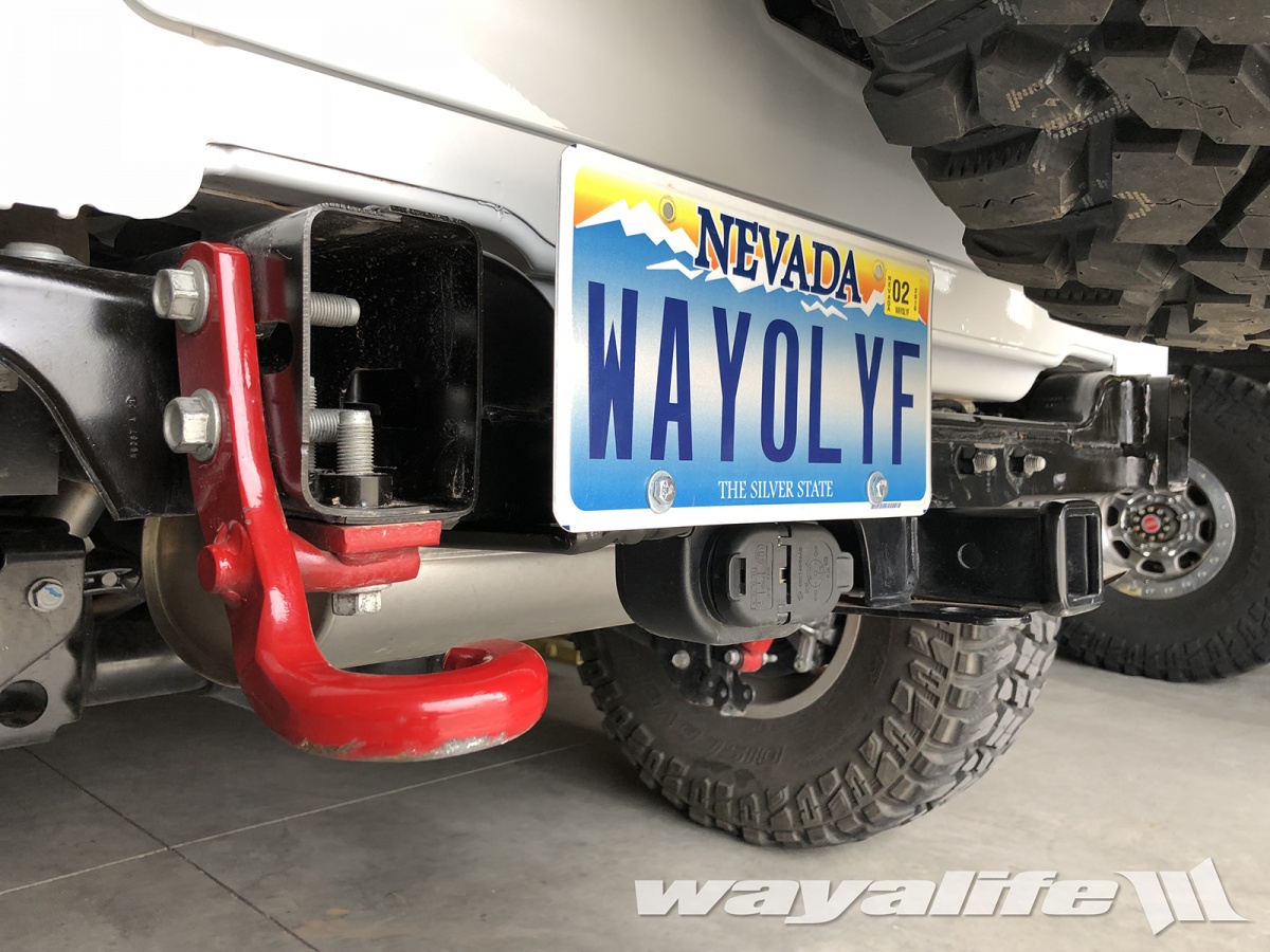 WRITE-UP : DIY License Plate Rear Cross Member Relocation Mount | WAYALIFE  Jeep Forum