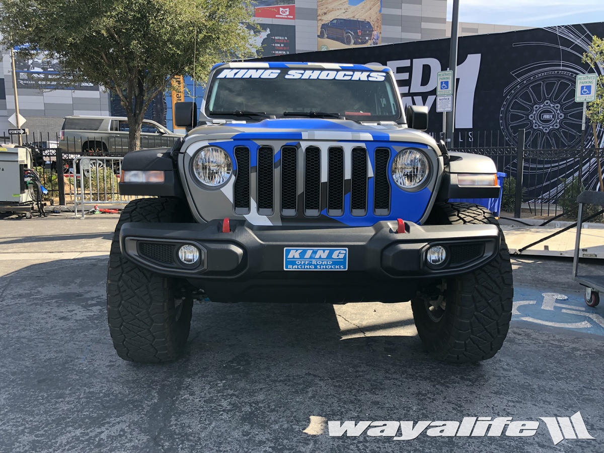 2018 SEMA KING Shocks Blue/Gray Camo JL Wrangler Unlimited | WAYALIFE Jeep  Forum