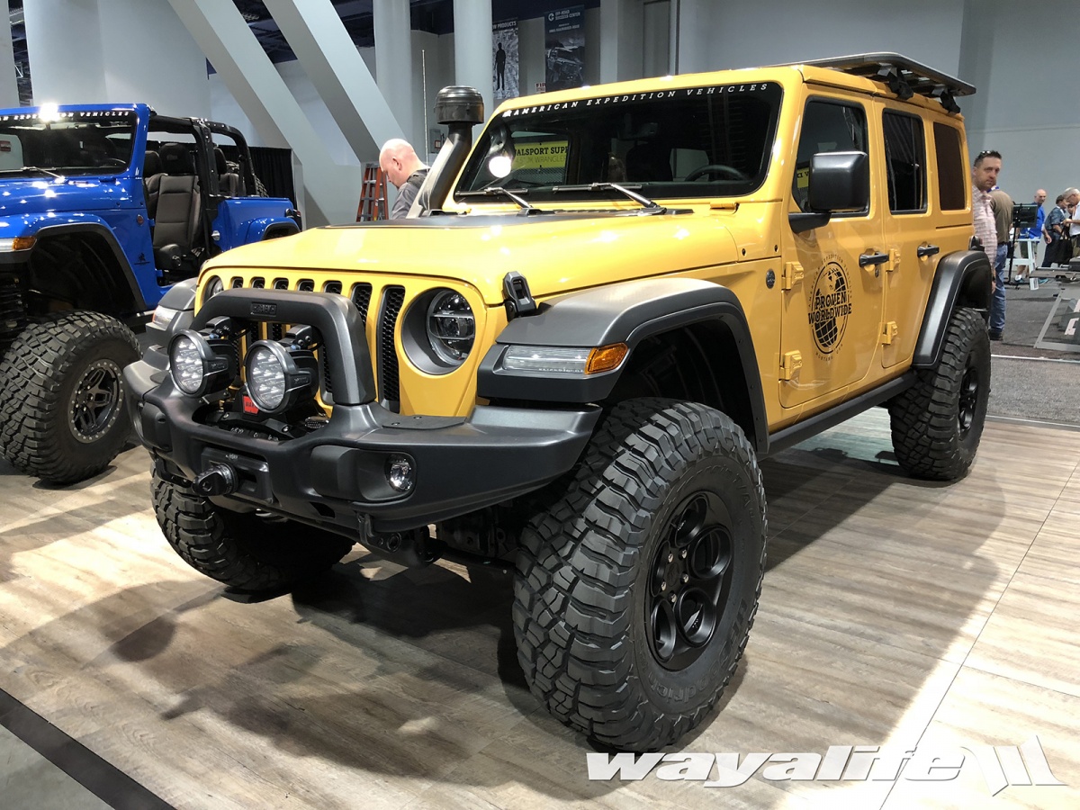 2018 SEMA AEV Blue & Yellow JL Wranglers | WAYALIFE Jeep Forum