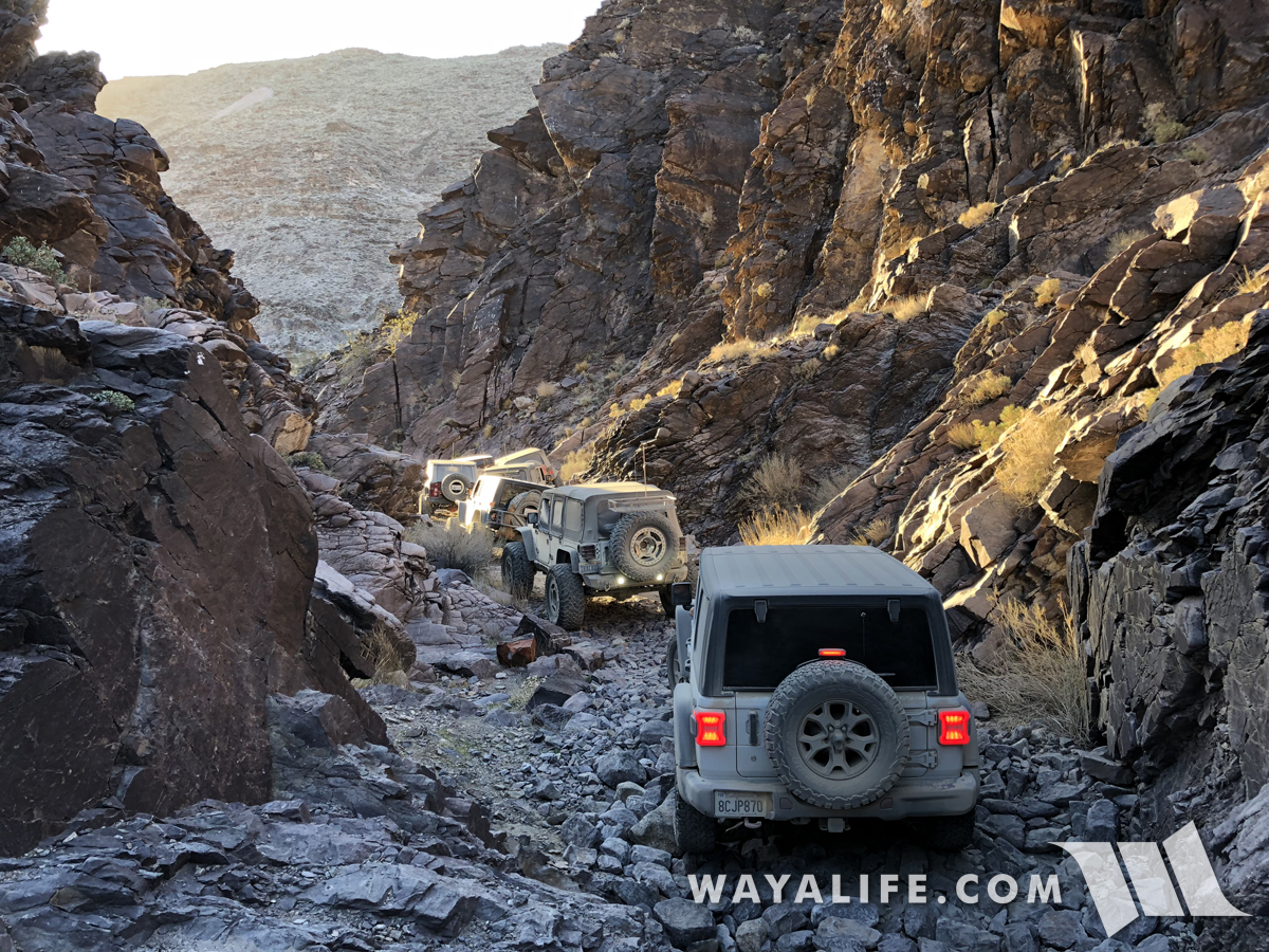 JL Wrangler in Echo Canyon Death Valley