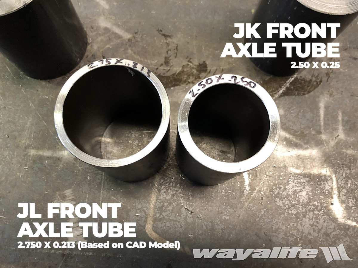 JL vs JK Front Axle Tubes - new