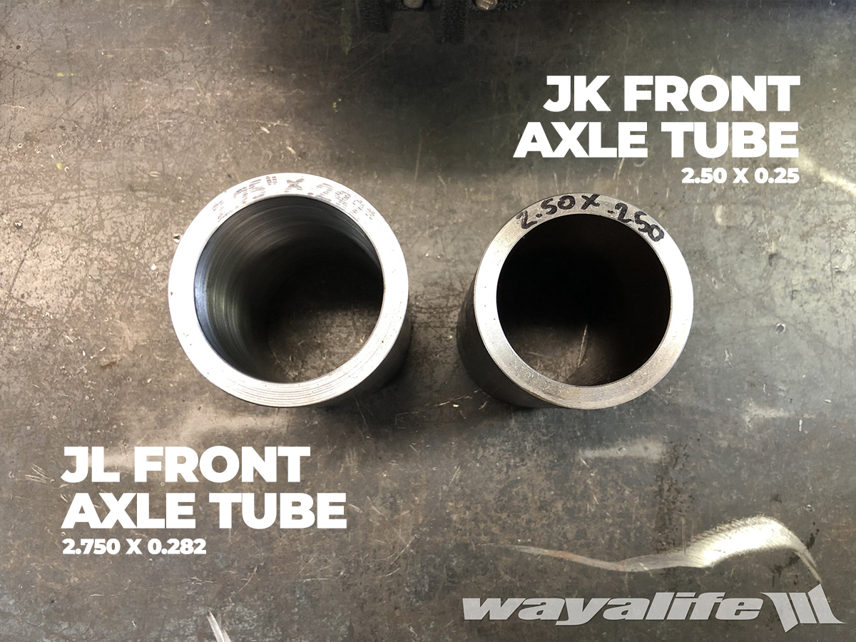 JL vs JK Front Axle Tubes - new